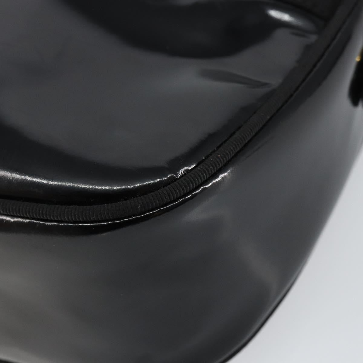 Salvatore Ferragamo Vala Shoulder Bag Patent Leather, BLACK, PATENT_LEATHER, Shoulder bag