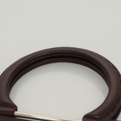 Salvatore Ferragamo Gancini handbag Leather, BROWN, LEATHER, Handbag