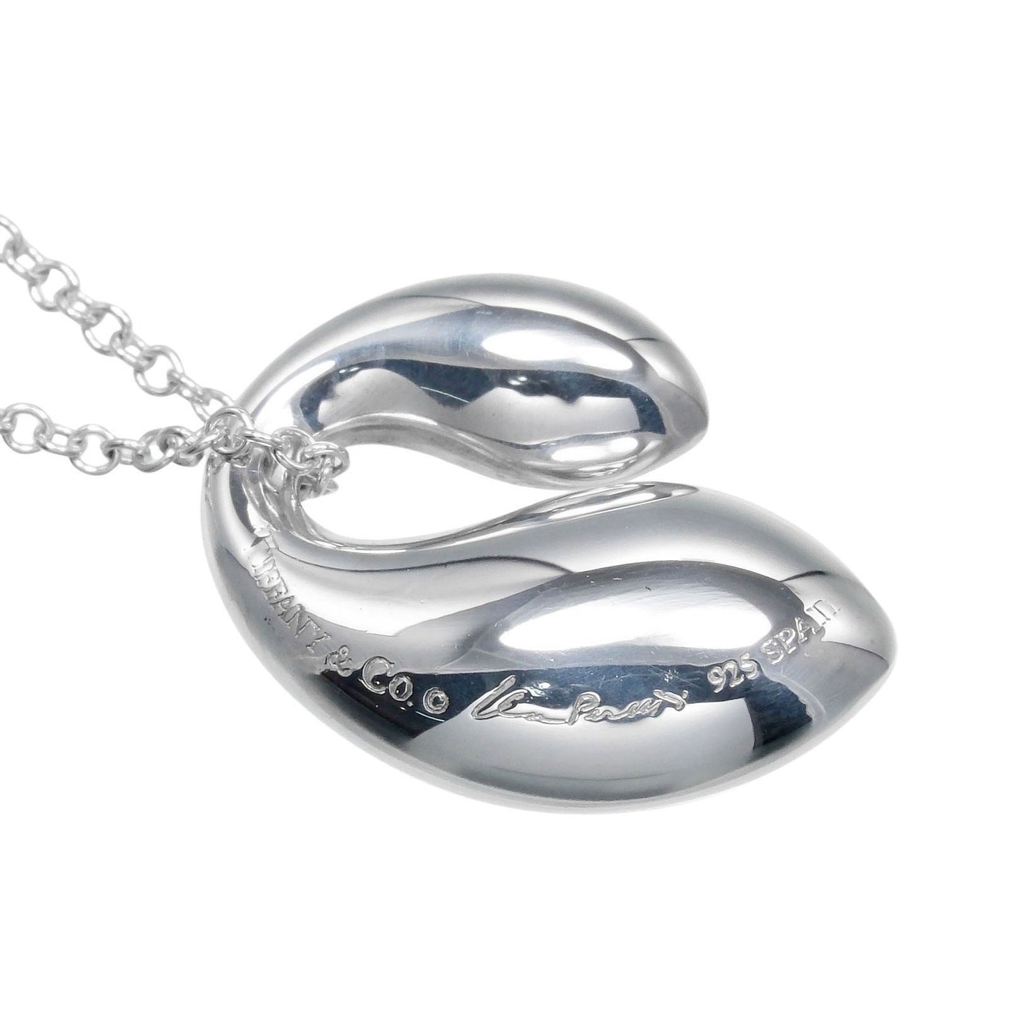 Tiffany & Co. Elsa Peretti Double Teardrop Necklace Silver 925, SILVER, SILVER, Necklace
