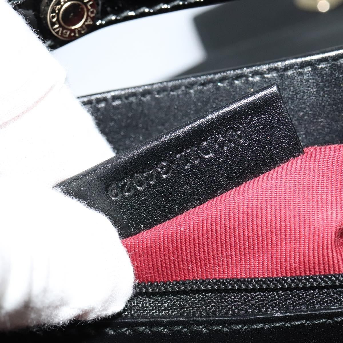 Bvlgari Chandra Flap Shoulder Bag Enamel, BLACK, PATENT_LEATHER, Shoulder bag