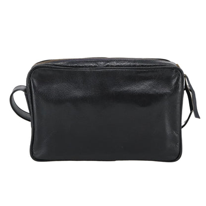 Celine Shoulder Bag Leather, BLACK, LEATHER, Shoulder bag