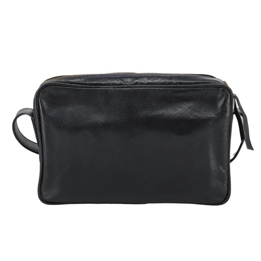 Celine Shoulder Bag Leather, BLACK, LEATHER, Shoulder bag