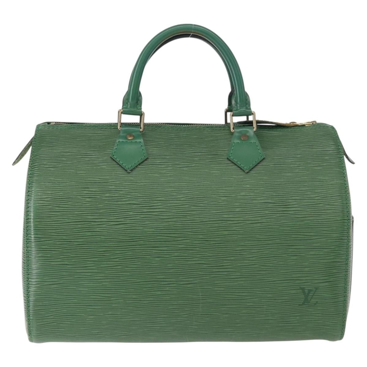 Louis Vuitton Speedy Handbag Epi Leather, GREEN, LEATHER, Handbag