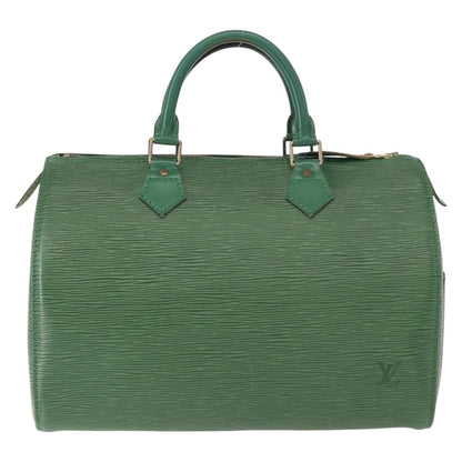 Louis Vuitton Speedy Handbag Epi Leather, GREEN, LEATHER, Handbag