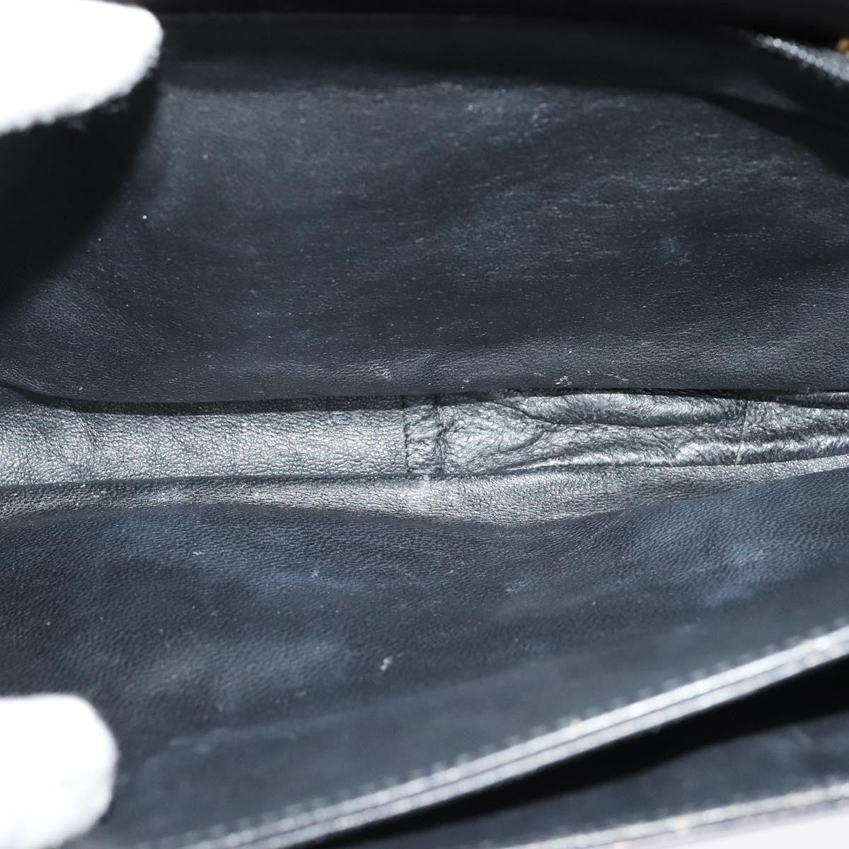 Gucci Vintage Flap Crossbody Bag Leather, BLACK, LEATHER, Shoulder bag