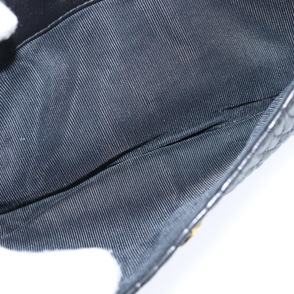 Bally Vintage Chain Shoulder Bag Quilted Leather, BLACK, LEATHER, Shoulder bag