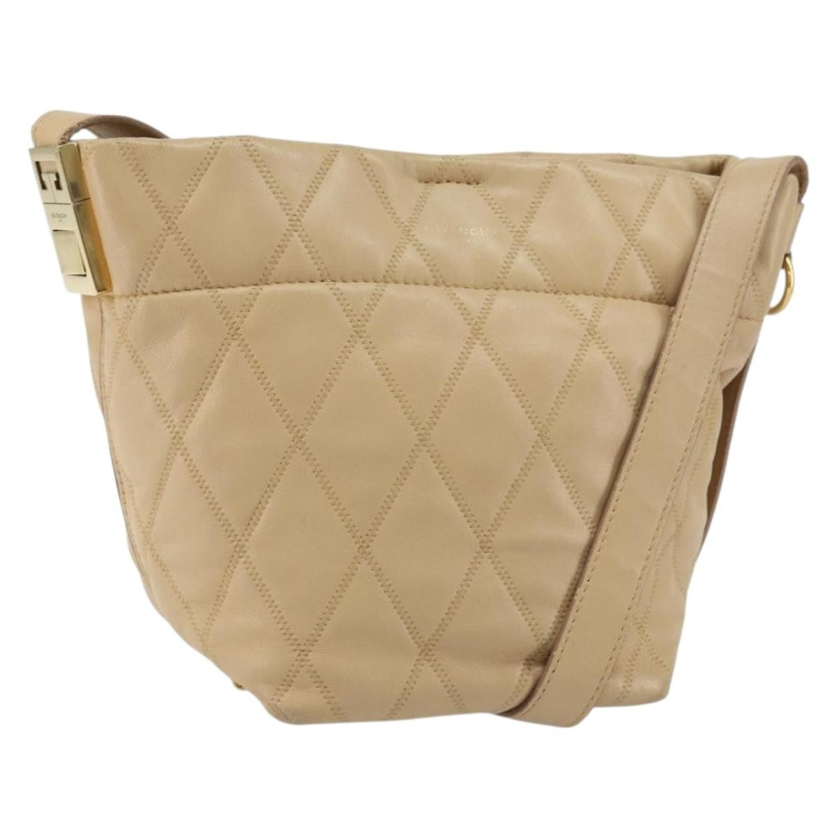 Givenchy GV Bucket Bag Quilted Leather, BEIGE, LEATHER, Shoulder bag