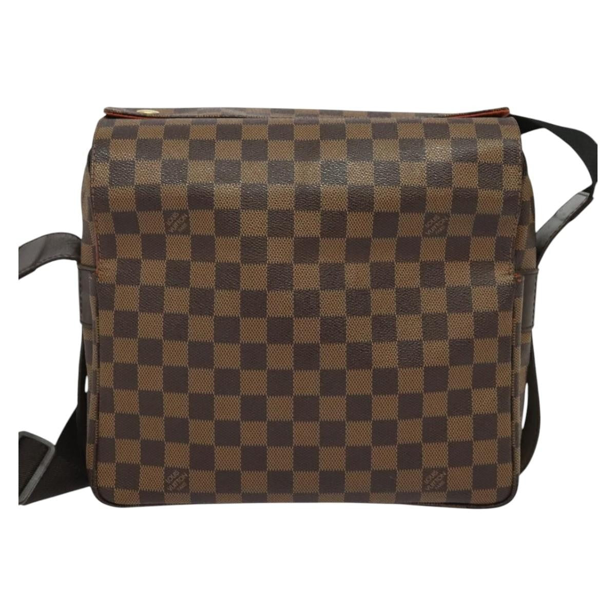 Louis Vuitton Naviglio Handbag Damier, BROWN, CANVAS, Shoulder bag