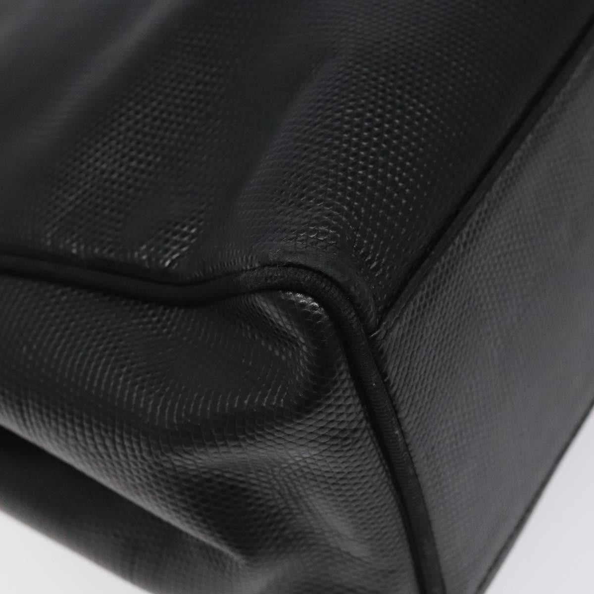 Salvatore Ferragamo Vintage Vara Bow Tote Lizard Embossed Leather, BLACK, LEATHER, Tote bag