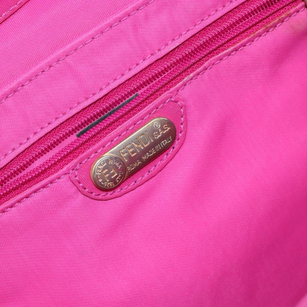Fendi Top Handle Flap Bag Nylon, PINK, NYLON, Handbag