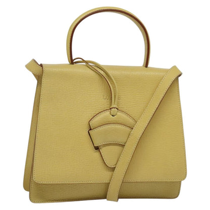 Loewe Barcelona Shoulder Bag Leather, YELLOW, LEATHER, Shoulder bag