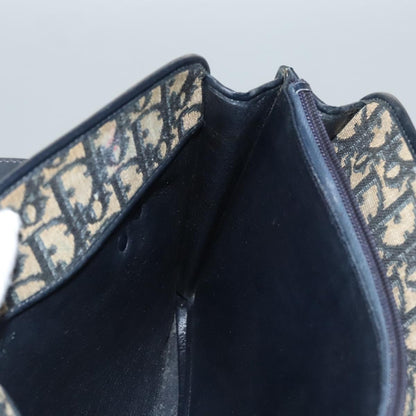 Christian Dior Vintage Trotter Shoulder Bag Canvas, NAVY, CANVAS, Shoulder bag