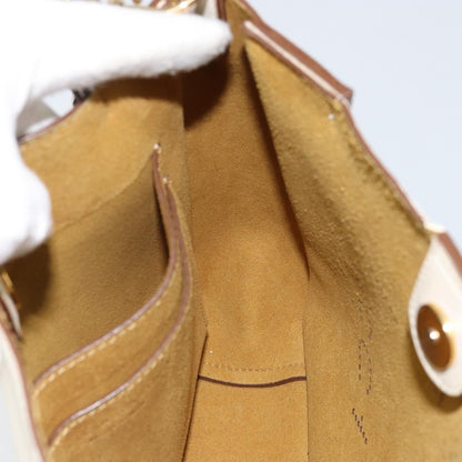 Stella McCartney Logo Crossbody Bag Perforated Faux Leather, BEIGE, LEATHER, Shoulder bag