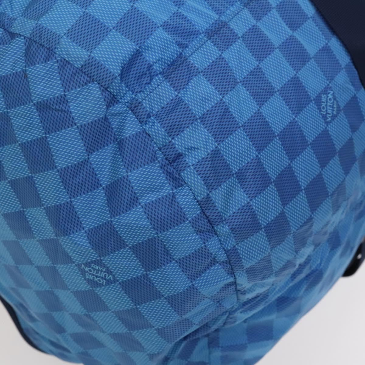 Louis Vuitton Aventure Practical Duffle Bag Damier Nylon, BLUE, NYLON, Travel bag