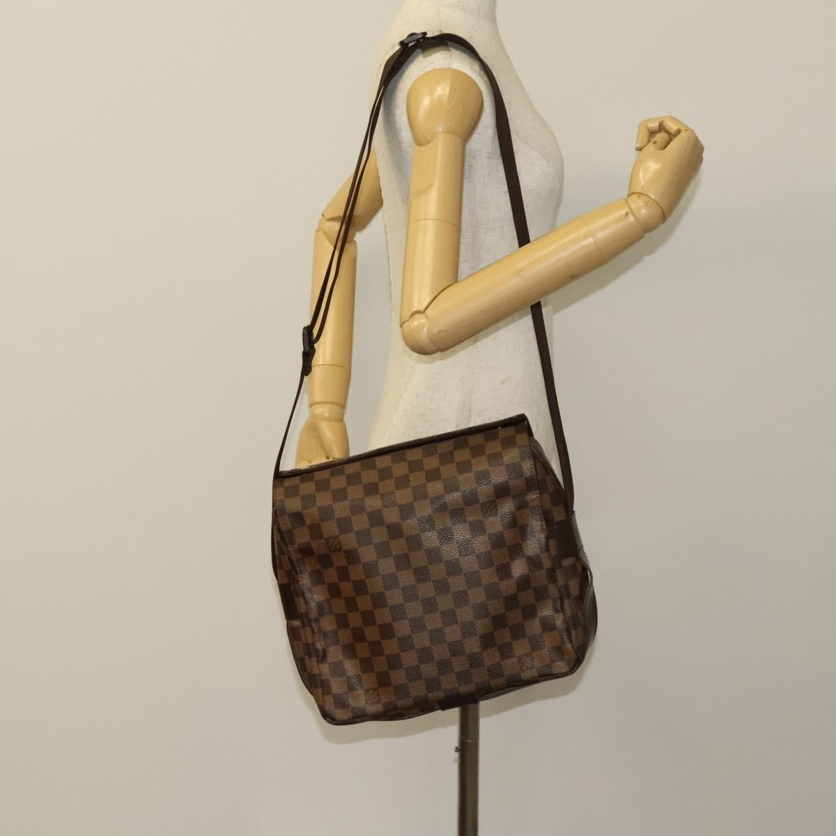 Louis Vuitton Naviglio Handbag Damier, BROWN, CANVAS, Shoulder bag