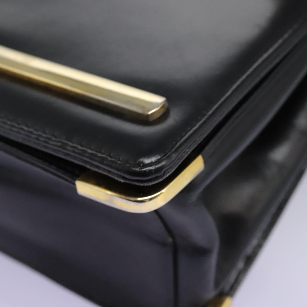 Christian Dior Vintage Shoulder Bag Leather, BLACK, LEATHER, Shoulder bag