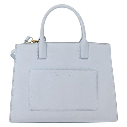 Burberry Frances Tote Leather, BLUE, LEATHER, Handbag