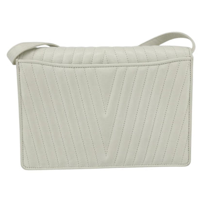 Valentino Garavani Vintage shoulder bag Leather, WHITE, LEATHER, Shoulder bag