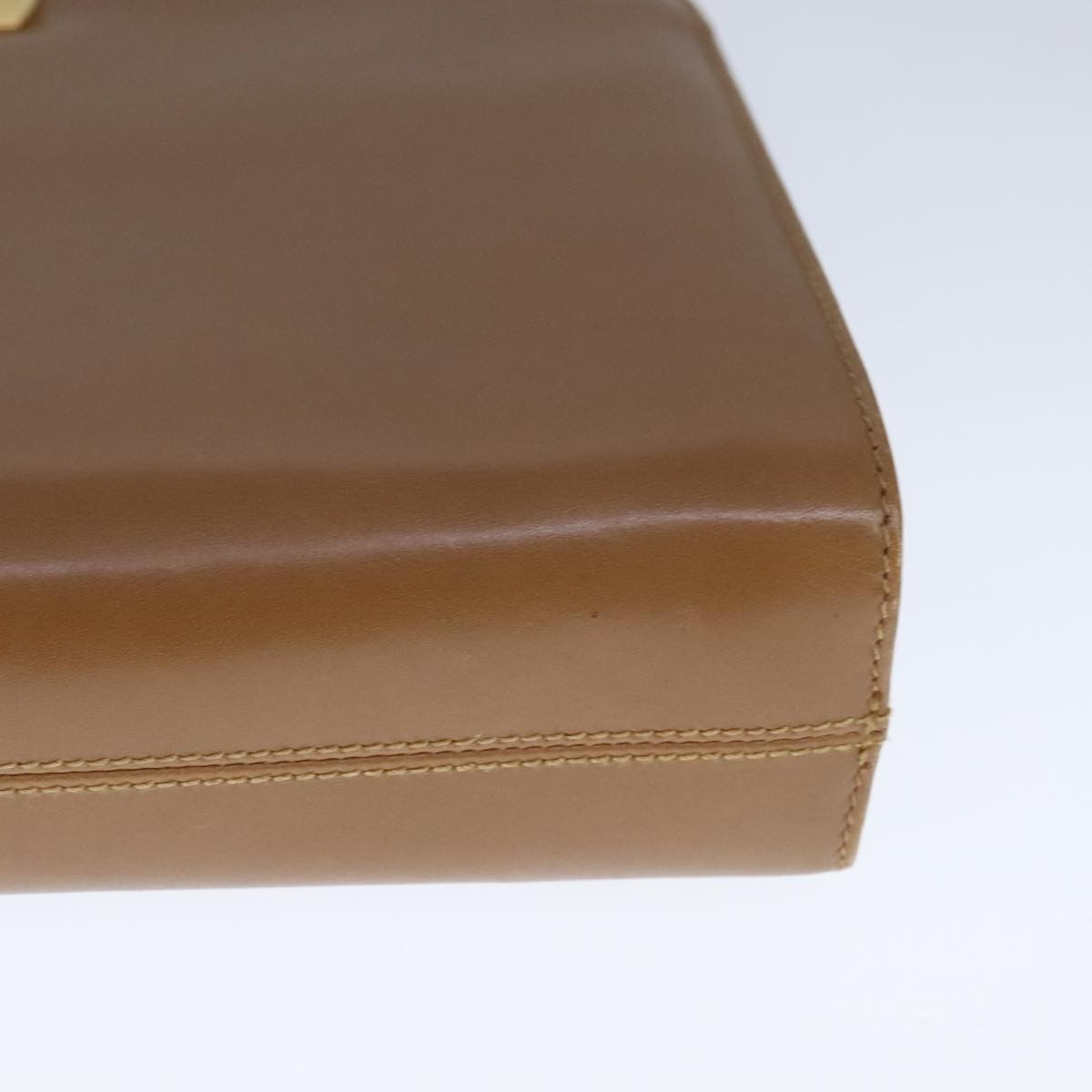 Salvatore Ferragamo Vintage Gancini Chain Shoulder Bag Leather, BEIGE, LEATHER, Shoulder bag