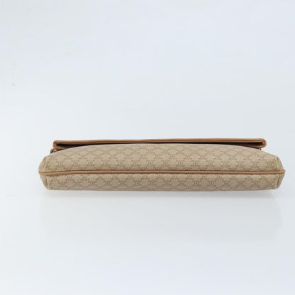 Celine C Macadam Pouch Canvas, Beige, PVC, Clutch