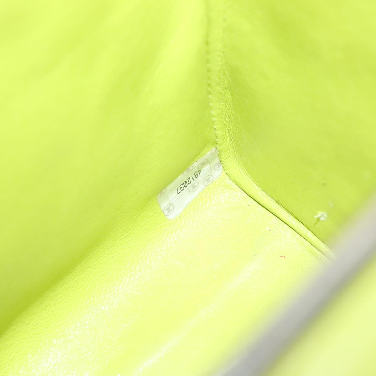 Chanel Vintage Metal Box Bag Quilted Lambskin, YELLOW, LEATHER, Handbag