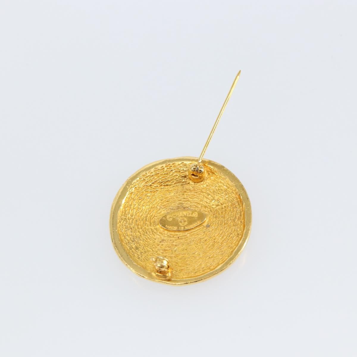 Chanel Vintage 31 Rue Cambon Round Brooch Metal, GOLD, METAL, Brooch