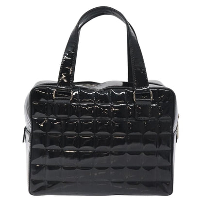 Chanel Chocolate Bar CC Bowler Bag Quilted Patent, BLACK, PATENT_LEATHER, Handbag