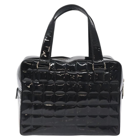 Chanel Chocolate Bar CC Bowler Bag Quilted Patent, BLACK, PATENT_LEATHER, Handbag