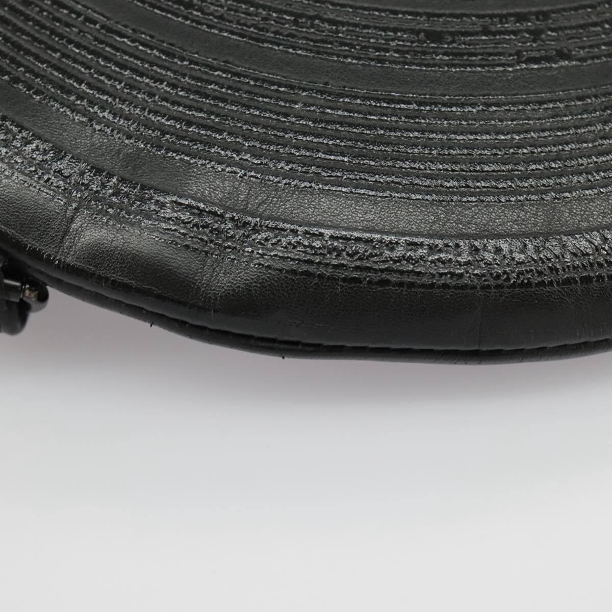 Louis Vuitton Disk pouch Leather, BLACK, LEATHER, Clutche & pouche