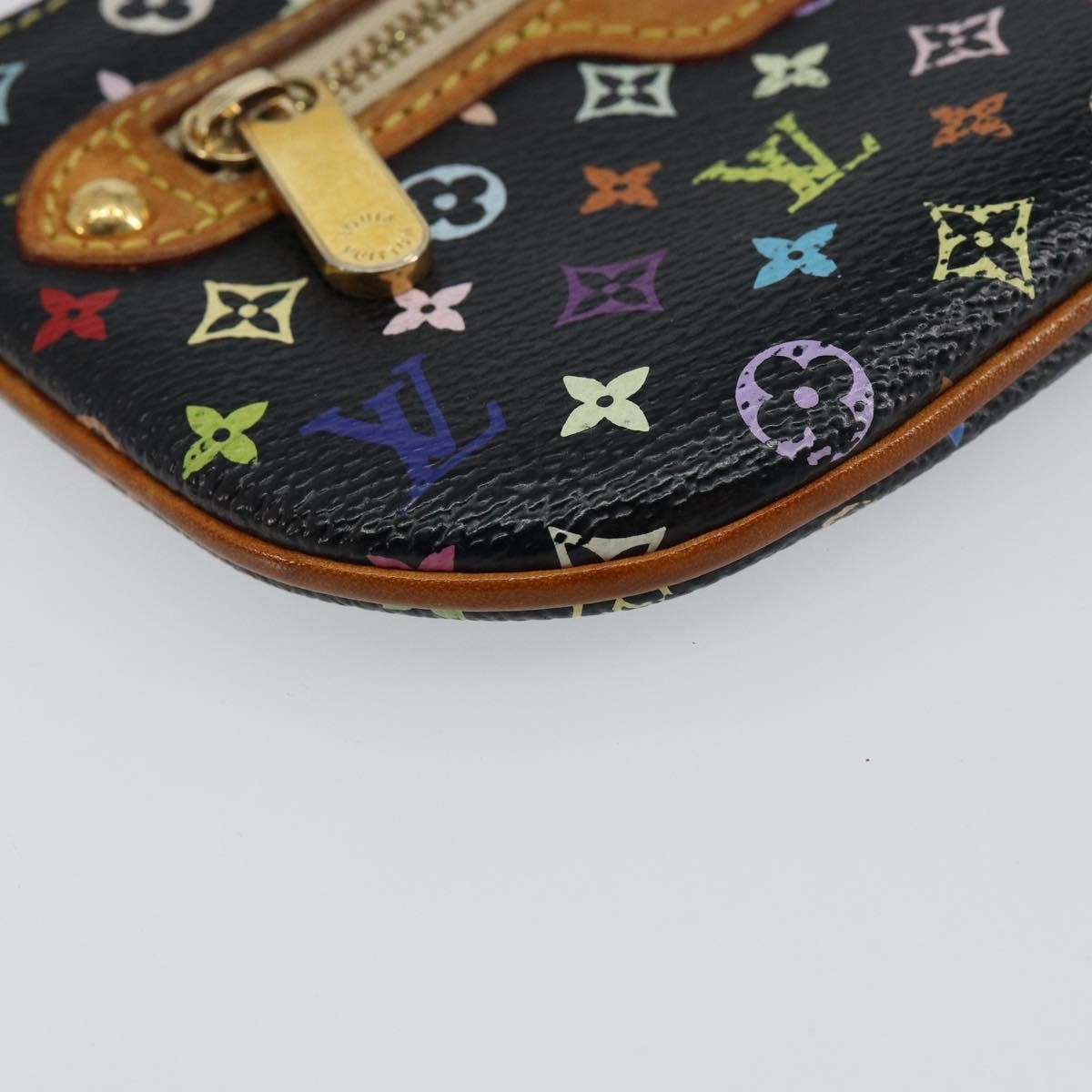 Louis Vuitton Pochette Accessoires Monogram Multicolor, BLACK, CANVAS, Clutche & pouche