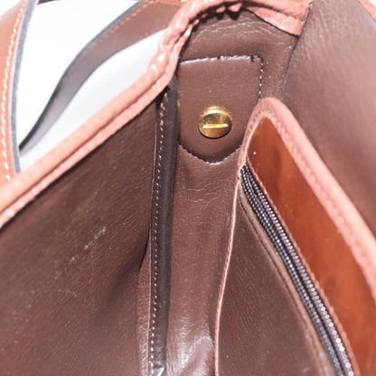 Christian Dior Vintage Shoulder Bag Leather, BROWN, LEATHER, Shoulder bag
