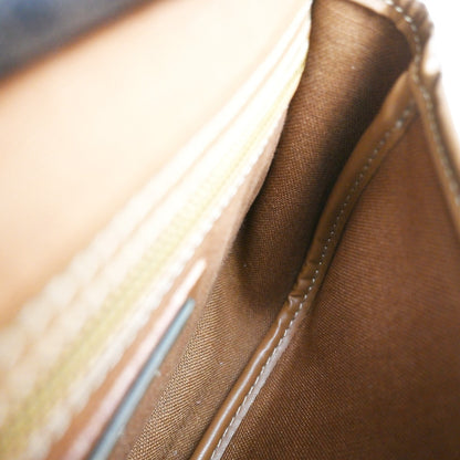 Christian Dior Vintage Honeycomb Shoulder Bag Canvas and Leather, BROWN, PVC, Shoulder bag