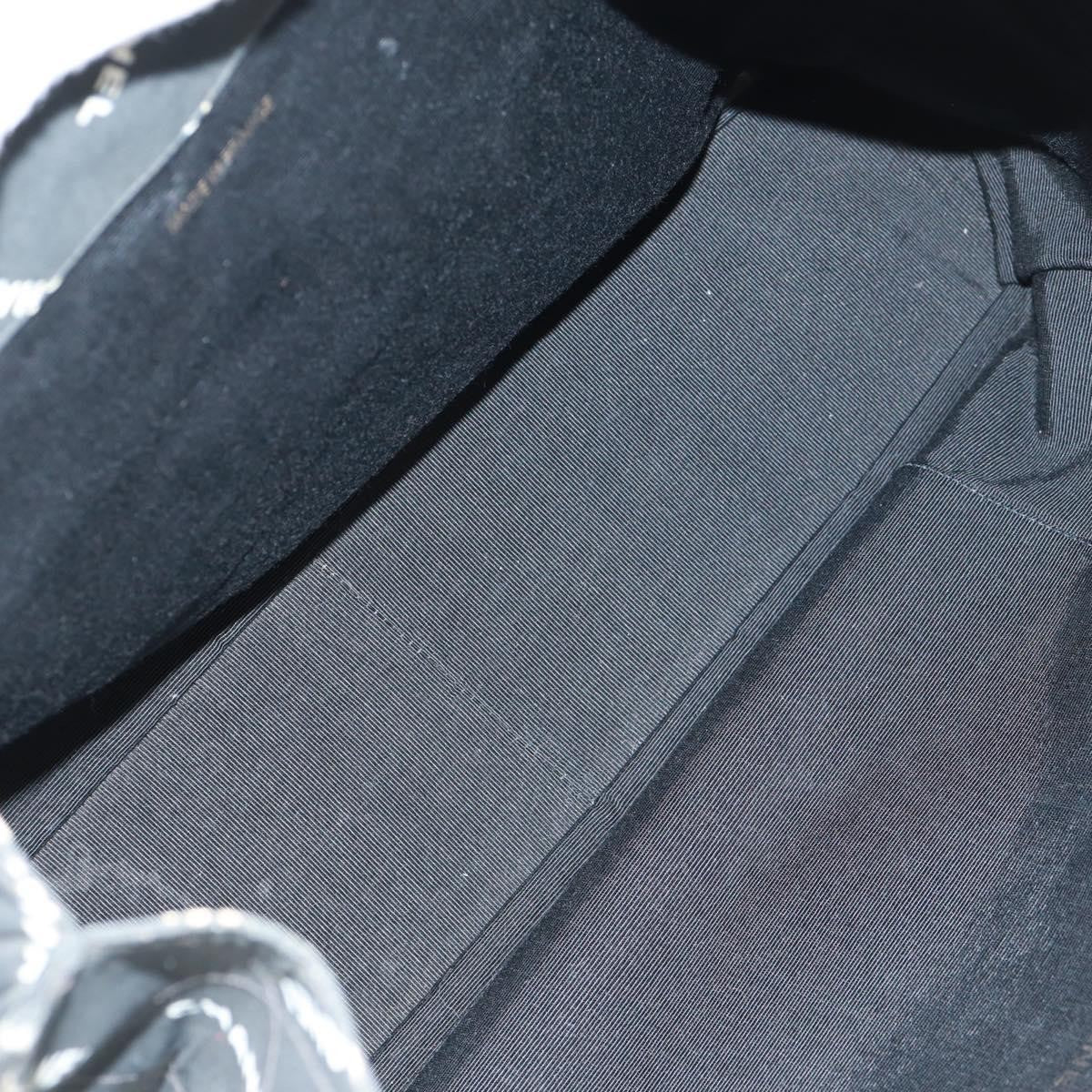 Chanel Logo Shopping Tote Quilted Printed Canvas, BLACK, CANVAS, Tote bag