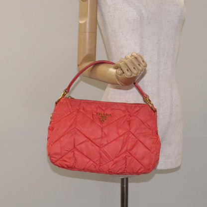 Prada Vintage Zip Handbag Tessuto, ORANGE, NYLON, Handbag