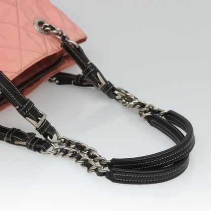 Prada Chain Zip Tote Quilted Tessuto, PINK, NYLON, Tote bag