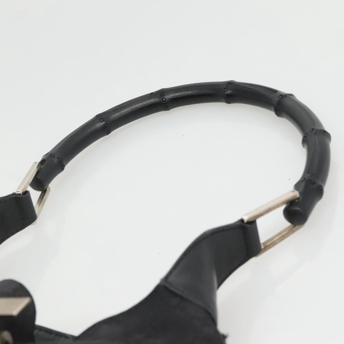 Gucci Miss Bamboo Bucket Bag GG Canvas, BLACK, CANVAS, Shoulder bag