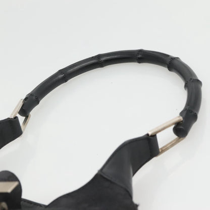 Gucci Miss Bamboo Bucket Bag GG Canvas, BLACK, CANVAS, Shoulder bag