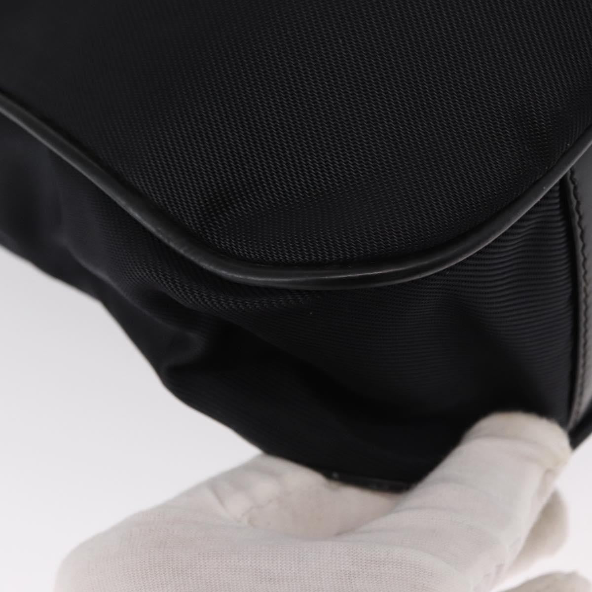 Gucci Vintage Bamboo Shoulder Bag Nylon, BLACK, CANVAS, Shoulder bag