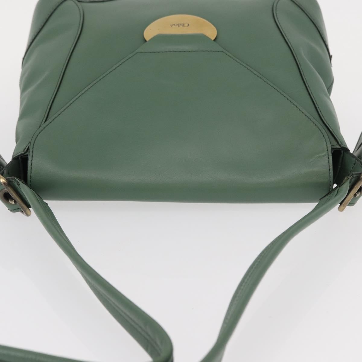 Chloe Vintage Flap shoulder bag Leather, GREEN, LEATHER, Shoulder bag
