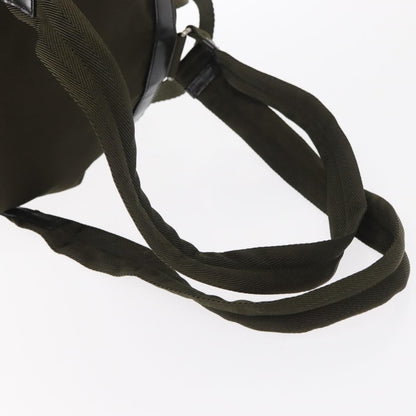 Prada Vela Double Front Pocket Backpack Tessuto with Saffiano Leather, KHAKI, NYLON, Backpack