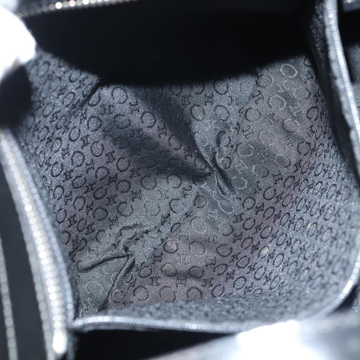 Celine Vintage Macadam Shopper Tote Venyl, BLACK, CANVAS, Tote bag