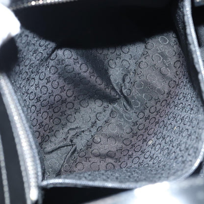 Celine Vintage Macadam Shopper Tote Venyl, BLACK, CANVAS, Tote bag