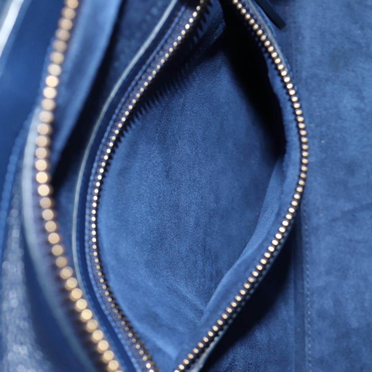 Celine Luggage Bag Smooth Leather, Navy, Leather, Tote Bag