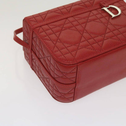 Christian Dior Vanity cosmetic pouch Cannage Leather, RED, LEATHER, Clutche & pouche