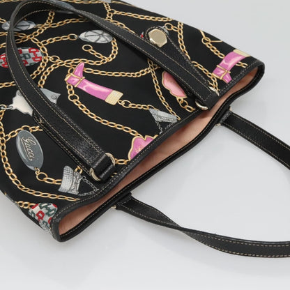 Gucci Charmy Tote Satin, BLACK, SATIN, Tote bag