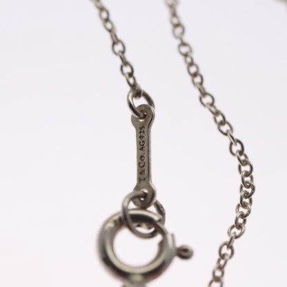 Tiffany & Co. Paloma Picasso Olive Leaf Heart Pendant Necklace Silver, SILVER, SILVER, Necklace