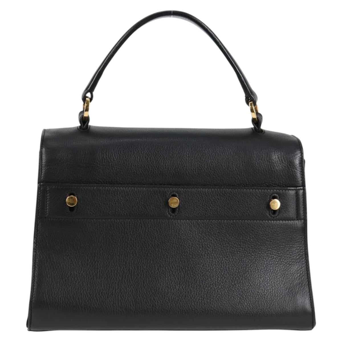 Saint Laurent Muse Two Bag Leather, BLACK, LEATHER, Handbag