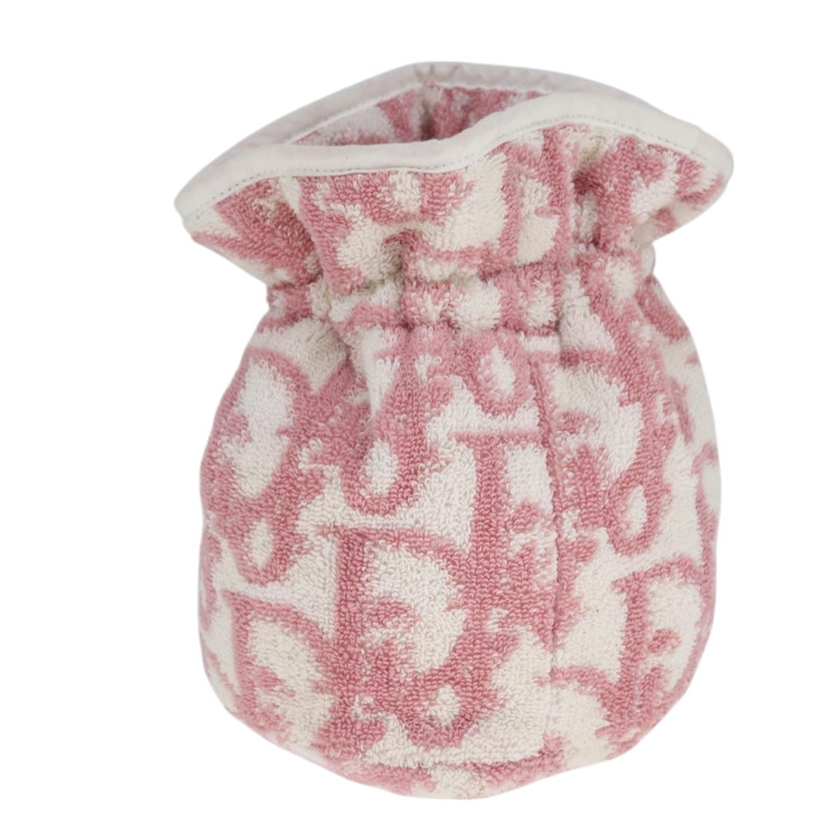 Christian Dior Vintage Trotter Pouch Pile, PINK, COTTON, Clutche & pouche