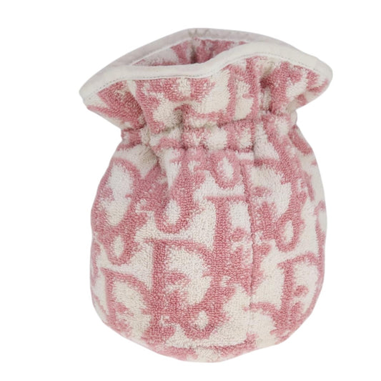 Christian Dior Vintage Trotter Pouch Pile, PINK, COTTON, Clutche & pouche