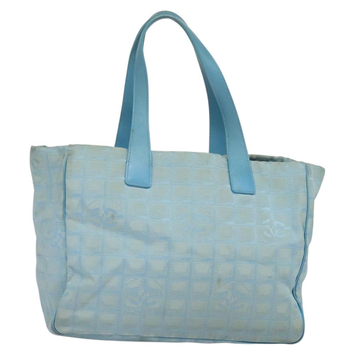 Chanel Travel Line Tote Nylon, BLUE, NYLON, Travel bag